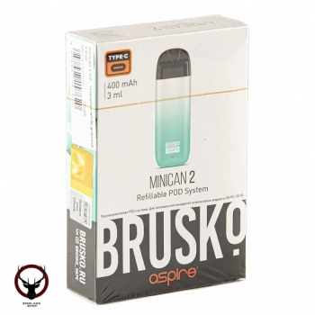 Электронная система BRUSKO Minican 2 (400 mAh) бирюзово-белый градиент