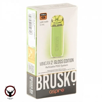 Электронная система BRUSKO Minican 2 Gloss Edition (400 mAh) Зелёный лайм