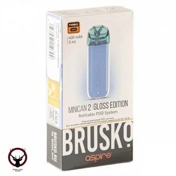 Электронная система BRUSKO Minican 2 Gloss Edition (400 mAh) Небесно-голубой