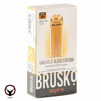Электронная система BRUSKO Minican 2 Gloss Edition (400 mAh) Янтарный