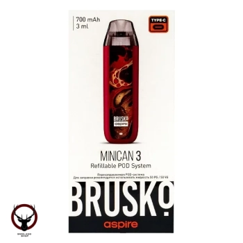 Электронная система BRUSKO Minican 3 тёмно-красный флюид