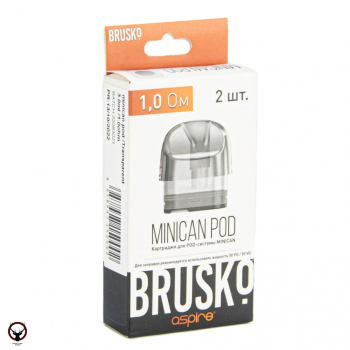 Картридж к электронной системе BRUSKO Minican прозрачный (2шт.) 0,8
