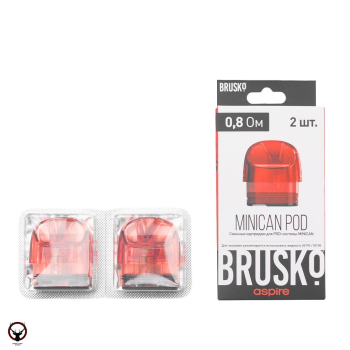 Картридж к электронной системе BRUSKO Minican красный (2шт.) 0,8