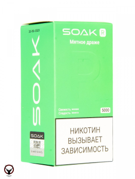 Электронная сигарета SOAK R Мятное драже 5000 затяжек