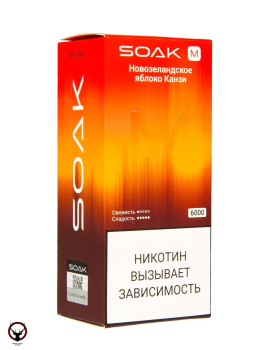 Электронная сигарета SOAK M New Zealand Kanzii Apple 6000 затяжек