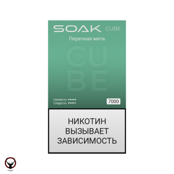 Электронная сигарета SOAK CUBE Перечная мята 7000 затяжек
