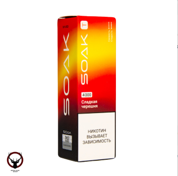 Электронная сигарета SOAK T Сладкая черешня 4000 затяжек