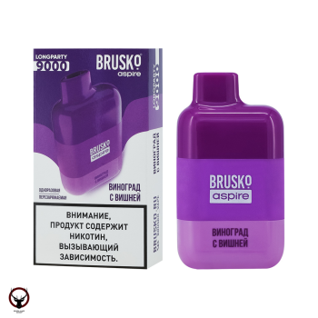 Электронная сигарета BRUSKO LONGPARTY Виноград и вишня (9000 затяжек)