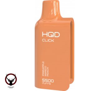 Электронная сигарета HQD CLICK Устройство + картридж Ананас Манго Персик (5500 затяжек)