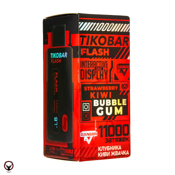Электронная сигарета TIKOBAR FLASH Клубника Киви Жвачка 11000 затяжек
