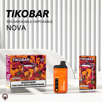 Электронная сигарета TIKOBAR NOVA Персик малина 10000 затяжек