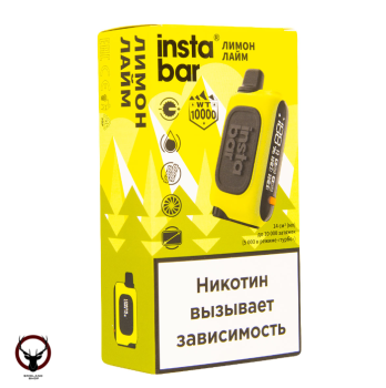 Электронная сигарета PLONQ INSTABAR Лимон лайм (10000 затяжек) 20 мг