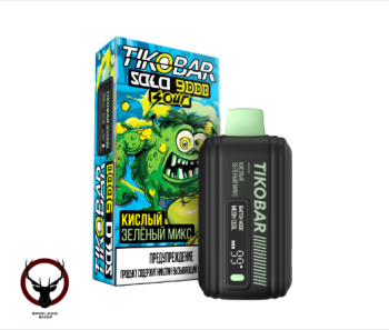 Электронная сигарета TIKOBAR SOLO Кислый Зелёный Микс 9000 затяжек