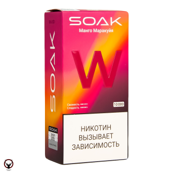 Электронная сигарета SOAK W Манго маракуйя 10000 затяжек