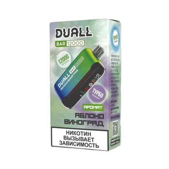 Эл. сиг. DUALL BAR 12000 Яблоко и виноград 2 %
