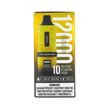 Эл. сиг. HOTSPOT 12000 Yellow Mix (лимон/ананас арбуз/ банан/ манго киви) 2 %
