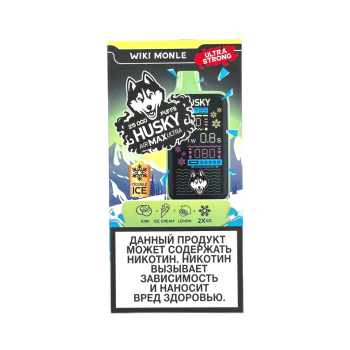 Эл. сиг. HUSKY AIRMAX ULTRA 25000 Wiki Monle / Мороженое киви лимон strong 2%