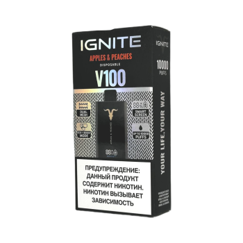 Эл. сиг. IGNITE V 100 10000 Apple Peach / Яблоко персик  2 %