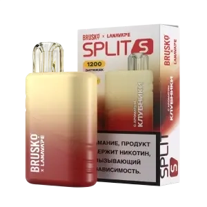 Эл. сиг. BRUSKO SPLIT S 1200 Клубника  2 мл,  2%