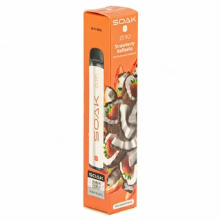 Эл. сиг. SOAK X ZERO WHITE 2200 Strawberry Raffaello/ Клубничный рафаэлло 0 %