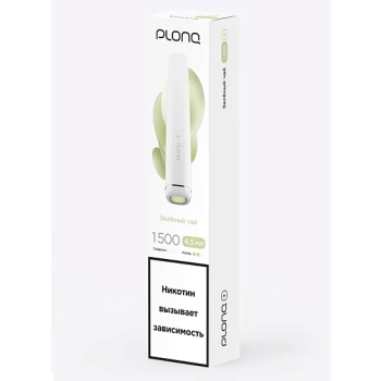 PLONQ PLUS Зеленый чай (1500 затяжек) 20 мг МРК