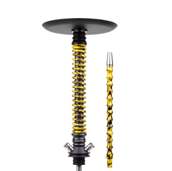 Кальян MAMAY CUSTOMS Coilover BIG ANOD чёрный/золотой сплеш (без колбы)