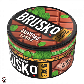 Табак для кальяна BRUSKO STRONG Шоколад с мятой 250гр