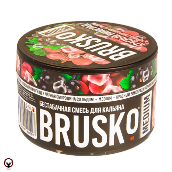 Табак для кальяна BRUSKO MEDIUM Красный виноград и чёрная смородина со льдом 250гр