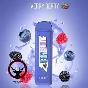 HQD Mega - Verry Berry оригинал (Ягодный Фреш), 1800 затяжек, 20 мг(2%)