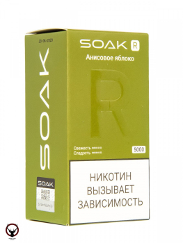 Электронная сигарета SOAK R Анисовое яблоко 5000 затяжек