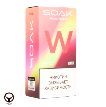 Электронная сигарета SOAK W Яблоко тимьян 10000 затяжек