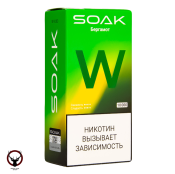 Электронная сигарета SOAK W Бергамот 10000 затяжек