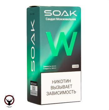 Электронная сигарета SOAK W Сандал можжевельник 10000 затяжек