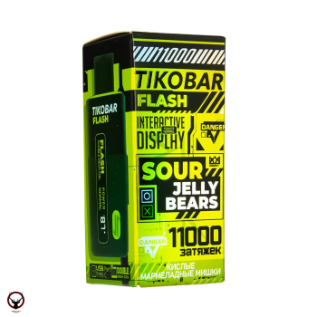 Электронная сигарета TIKOBAR FLASH Кислые Мармеладные Мишки 11000 затяжек