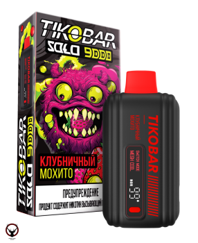 Электронная сигарета TIKOBAR SOLO Клубничный мохито 9000 затяжек