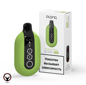 Электронная сигарета PLONQ ULTRA Зелёное яблоко (12000 затяжек) 20 мг