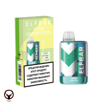 Электронная сигарета ELF BAR TE Лимон лайм (6000 затяжек) 20 мг