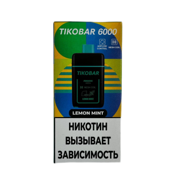Эл. сиг. TIKOBAR 6000 Lemon Mint (Лимон Мята) 2 %