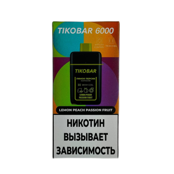 Эл. сиг. TIKOBAR 6000 Lemon Peach Passion Fruit (Лимон Персик Маракуйя)  2 %