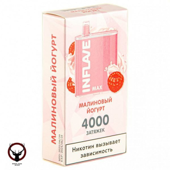 INFLAVE MAX Малиновый йогурт (4000 затяжек) МРК