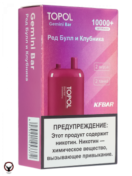 TOPOL GEMINI BAR Red Bull | Strawberry (2 вкуса, 10000+ затяжек) МРК