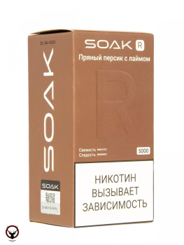 SOAK R Пряный персик с лаймом 5000 затяжек МРК