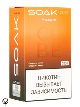 SOAK CUBE Нектарин 7000 затяжек МРК
