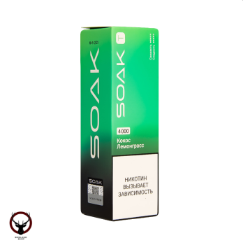 SOAK T Лемонграсс кокос 4000 затяжек МРК