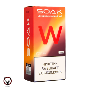 SOAK W Свежий персиковый чай 10000 затяжек МРК