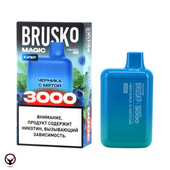 BRUSKO MAGIC Черника с мятой (3000 затяжек) МРК
