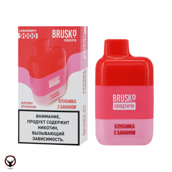 BRUSKO LONGPARTY Клубника и банан (9000 затяжек) МРК