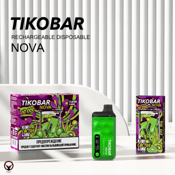 TIKOBAR NOVA Киви кактус лайм 10000 затяжек МРК