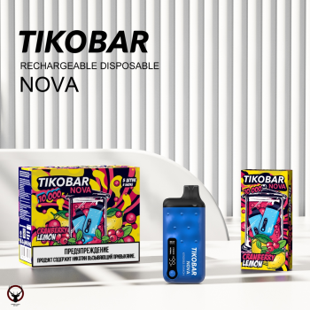 TIKOBAR NOVA Клюква лимон 10000 затяжек МРК