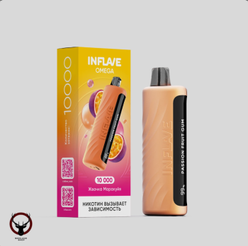 INFLAVE OMEGA Жвачка маракуйа (10000 затяжек) МРК